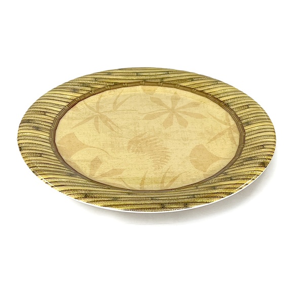 Bamboo & Leaf Melamine Dinner Plates - 4 - Picture 3 of 6